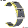 Bracelet 20mm Huawei Nylon Gris smartwatch | Meilleur Prix
