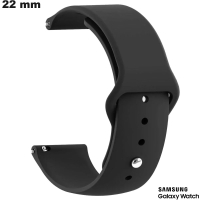 Bracelet Noir 22mm Caoutchouc de montre Samsung ● Frais de Port 3,99€