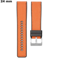Armband 24 mm Original-Uhr Orange Silikon von hoher Qualität