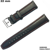 Acheter Bracelet 22 mm Noir Cuir véritable de smartwatch Samsung