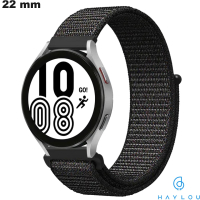 Bracelet Haylou smartwatch Noir 22 mm Nylon - Qualité Premium