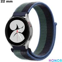 Braccialetto in tessuto verde 22mm per smartwatch Honor di alta qualità