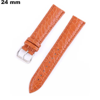 Pulsera Marrón de Cuero Verdadero para Reloj de 24mm Barata