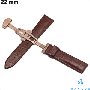 Bracelet 22 mm Haylou montre intelligente Cuir véritable pas cher