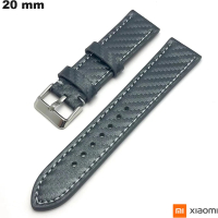 Armband Xiaomi 20 mm Grijs van smartwatch Echt leer van hoge kwaliteit