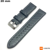 Armband Xiaomi 20 mm Grijs van smartwatch Echt leer van hoge kwaliteit