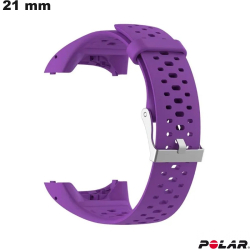 Polsband Violet Siliconen 21 mm voor Polar Horloge