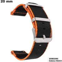 Uhrenarmband 20 mm Samsung Schwarz Stoff: Schneller Versand