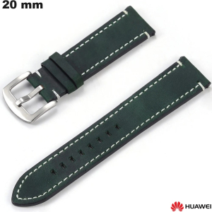 Echter grüner Lederarmband 20 mm für Huawei Uhr von hoher Qualität