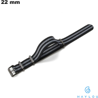 Braccialetto in Tessuto Nero Haylou 22mm per smartwatch - Miglior Prezzo