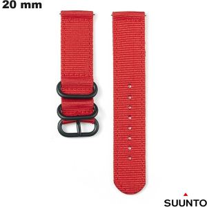 Bracciale Nylon 20 mm Zoulou Suunto orologio Rosso # Qualità Premium