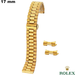 Bracelet Rolex President de montre Doré 17 mm