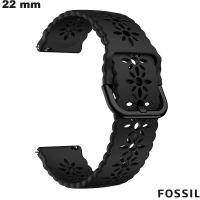 Bracelet Silicone Noir 22 mm de montre Fossil | Frais de Port 3,99€