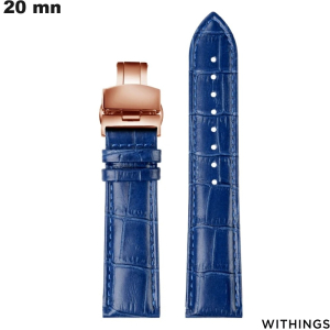 Armbanduhr mit Bluetooth-Verbindung Withings Echtes Leder Blau von hoher Qualität