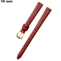 Armband Uhr Rot Echtleder 10mm # Premium-Qualität