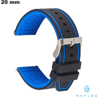 Bracelet Silicone Haylou Noir 20mm smartwatch / Envoi en 24h