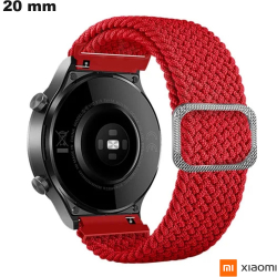 Pulsera elástica roja de smartwatch de tejido 20 Xiaomi