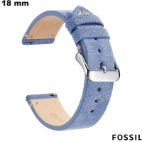 Bracelet Bleu Fossil Cuir véritable 18 mm - Livraison Offerte