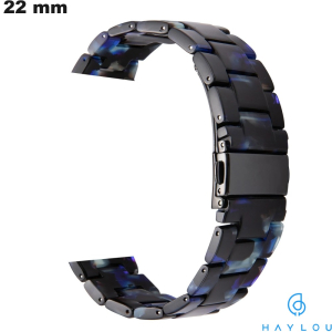 Bracciale da 22 mm Haylou per orologio intelligente in resina blu economico