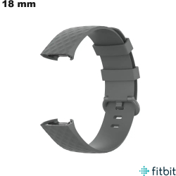 Bracelet Silicone 18 mm de montre Gris FitBit