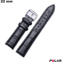 Bracciale in vera pelle da 22 mm di orologio Nero Polar di qualità