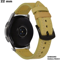Bracciale per orologio Giallo in Vera Pelle Samsung 22 mm di qualità