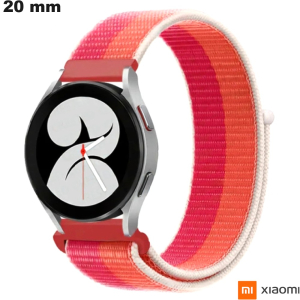 Armband 20mm Xiaomi smartwatch Oranje Stof / Premium Kwaliteit