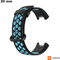 Armband Xiaomi 20mm Zwart soepel Rubber smartwatch van hoge kwaliteit
