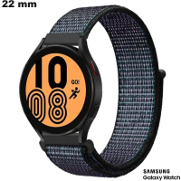 Armbanduhrarmband Schwarz 22 mm Samsung technisches Nylon kaufen