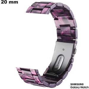 Armband aus lila Harz 20mm für hochwertige Samsung-Uhren