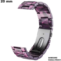 Armband aus lila Harz 20mm für hochwertige Samsung-Uhren