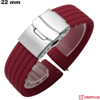 Bracciale in silicone rosso per smartwatch OnePlus 22 mm di qualità