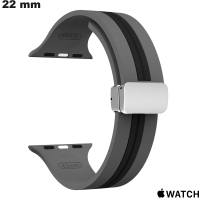 Grijze Siliconestrap Apple Watch 22mm \ Snelle Levering