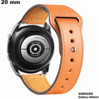 Bracelet Samsung Cuir montre 20mm Orange : Livraison Gratuite