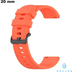 Bracelet montre connectée Haylou 20 mm Orange Caoutchouc