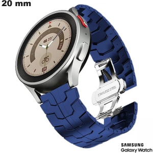 Bracelet Acier Inoxydable Samsung 20 mm Bleu # Expédition 24h