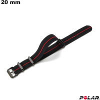 Bracciale in Tessuto per smartwatch Polar Nero 20mm: Spedizione Gratuita