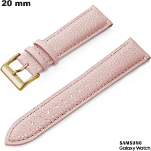 Bracelet Samsung Cuir véritable Rose 20 mm ● Expédition 24h