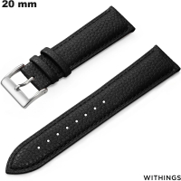 Vendita Bracciale Nero orologio connesso 20 mm Pelle vera