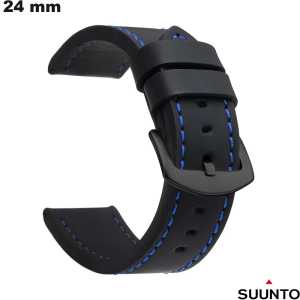 Original PU Leather Bracelet Suunto 24 mm Black quality smartwatch