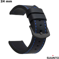 Bracciale originale in cuoio PU Suunto 24 mm nero smartwatch di qualità