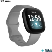 Pulsera FitBit de caucho gris reloj descuento 22 mm barato