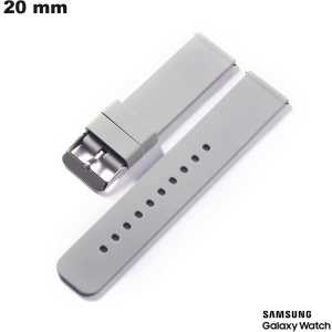 Bracelet de montre Caoutchouc Gris Samsung 20 mm de qualité