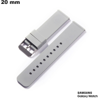 Bracelet de montre Caoutchouc Gris Samsung 20 mm de qualité