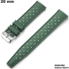 Vente Bracelet de smartwatch Caoutchouc Samsung 20 mm Vert