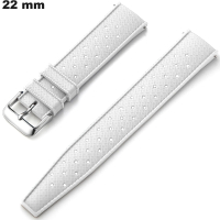 Pulsera de Silicona Blanca 22mm Duradera reloj / Envío Rápido
