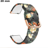 Pulsera Negra Flores 20 mm Caucho reloj ● Envío Gratis a partir de 20€