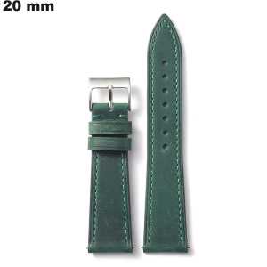 Pulsera de 20mm para reloj de Cuero verdadero Verde | Envío en 24h
