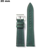 Armband 20mm Uhr Echtes Leder Grün | Versand in 24h
