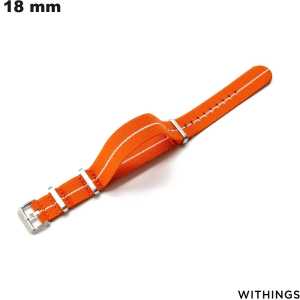 Pulseira Laranja Withings relógio Tecido 18mm / Qualidade Premium